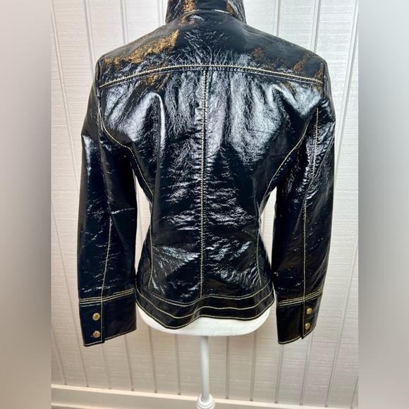 Laundry By Design Black‎ patent coat Size Med - Picture 3 of 11